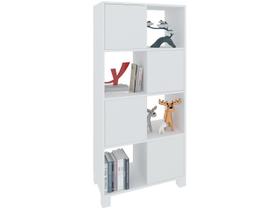 Estante Home Office 4 Portas 4 Nichos Mobile Wally Branco - Artany Estante Home Office 4 Portas 4 Nichos Mobile Wally Branco - Artany