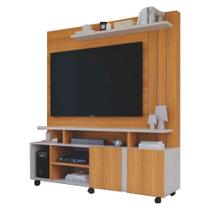 Estante Home para TV 55 Polegadas 100% MDP Valência Nature/Off White - Permóbili Estante Home para TV 55 Polegadas 100% MDP Valência Nature/Off White - Permóbili