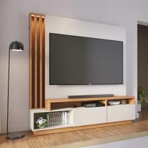 Estante Home para TV 65 Pol com Led 180x184cm Humaitá Off White Freijó