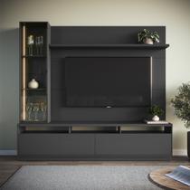 Estante Home para Tv 65 Polegadas 183cmx200cm com Led 3200 Cristaleira