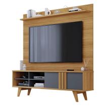 Estante Home para TV 70 Polegadas 100% MDF Paraty Nature/Grafite - Permóbili