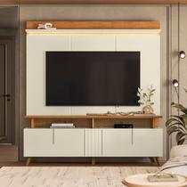 Estante Home para TV 70 Polegadas 191,2x180cm Petropolis 1.8 Off White Canela Estante Home para TV 70 Polegadas 191,2x180cm Petropolis 1.8 Off White Canela