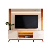 Estante Home para Tv 75 Polegadas Maceió 1.9 Cor:Off White/Amendoa Estante Home para Tv 75 Polegadas Maceió 1.9 Cor:Off White/Amendoa