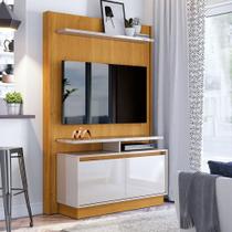 Estante Home Para Tv Até 50 Polegadas Compacto Nature Off White Fit Imcal