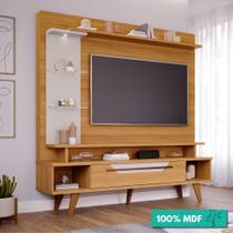 Estante Home Para Tv Até 55 Polegadas 100% MDF 1 Gaveta 3 Nichos e Painel Londres Permobili Nature/Off White