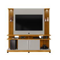 Estante Home para TV até 60 Polegadas com Led e Prateleiras de Vidro Lumitech Estante Home para TV até 60 Polegadas com Led e Prateleiras de Vidro Lumitech