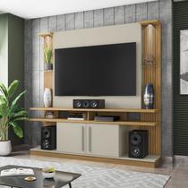 Estante Home para TV até 60 Polegadas com Led e Prateleiras de Vidro York