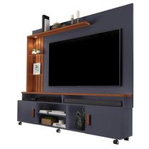 Estante Home Para Tv Até 65 Polegadas -2 Portas e Nicho com Leds -Rodizio