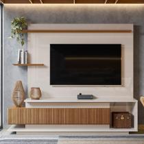 Estante Home para TV até 65 Polegadas Com 2 Portas Efeito Ripado 3d Estante Home para TV até 65 Polegadas Com 2 Portas Efeito Ripado 3d