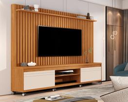 Estante Home Para Tv até 65 Polegadas Orion 220cm Nature com OffWhite - Rede Móveis