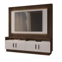 Estante Home para TV até 65" Regalo JCM Cafe c/ Off/White