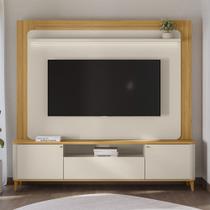 Estante Home para TV até 70 Polegadas com LED 3 Portas com Pés Munique Linea Brasil