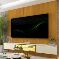 Estante Home para TV até 85 Polegadas com LED 3 Portas em MDF Realce Luminare Gelius Estante Home para TV até 85 Polegadas com LED 3 Portas em MDF Realce Luminare Gelius