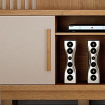 Estante Home Para TV de Até 60 Polegadas Plenus Valdemóveis Cinamomo e Off White Estante Home Para TV de Até 60 Polegadas Plenus Valdemóveis Cinamomo e Off White