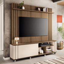 Estante Home Ripada para TV até 70 Polegadas 1 Porta de Correr com Rodízios Trinus HB Móveis