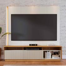 Estante Home Ripada para TV até 75 Polegadas com LED 2 Portas de Correr Jordão Colibri