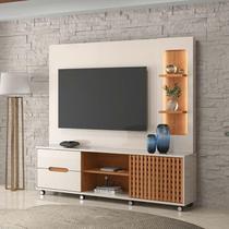 Estante Home Sala 207cm Para TV 70 Pol LED Brise Lukaliam Off White/Jequitiba Estante Home Sala 207cm Para TV 70 Pol LED Brise Lukaliam Off White/Jequitiba