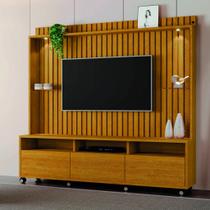 Estante Home Sala De Estar Para TV Até 60 Polegadas 1,90m Com LED - Estante Home Sala De Estar Para TV Até 60 Polegadas 1,90m Com LED -