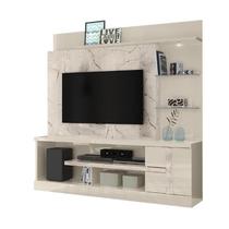 Estante Home Theater Alan Para Tv 55 Polegadas Calacata / Off White - Madetec