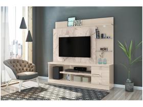 Estante Home Theater Alan Para TV até 55 Polegadas Calacata e Off White - Madetec