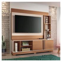 Estante Home Theater Ambiente Ápice Nature Off White - HB Móveis - HB Moveis