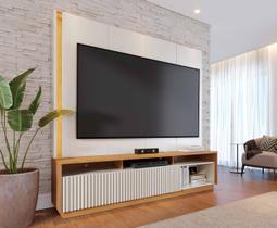 Estante Home Theater Ambiente Jordão Off White Freijó - Colibri