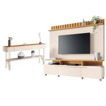 Estante Home Theater Artís E Aparador Vivant Off White Cinamomo Hb Móveis