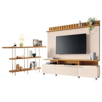 Estante Home Theater Artís Off White Cinamomo e Aparador Infinity Cinamomo HB Móveis Estante Home Theater Artís Off White Cinamomo e Aparador Infinity Cinamomo HB Móveis