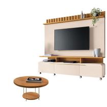 Estante Home Theater Artís Off White Cinamomo E Mesa De Centro Sky Cinamomo Hb Móveis Estante Home Theater Artís Off White Cinamomo E Mesa De Centro Sky Cinamomo Hb Móveis