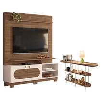 Estante Home Theater Axis Castanho Off White com Aparador Infinity Castanho - HB Móveis Estante Home Theater Axis Castanho Off White com Aparador Infinity Castanho - HB Móveis