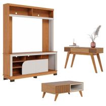Estante Home Theater Belaya Com Mesa De Centro Jeri Freijó Off White Matte E Aparador Riviera Freijó - Colibri Estante Home Theater Belaya Com Mesa De Centro Jeri Freijó Off White Matte E Aparador Riviera Freijó - Colibri
