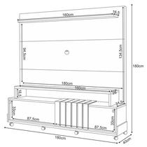 Estante Home Theater Bold e Mesa de Centro Sorelle Cinamomo Off White HB Móveis