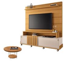 Estante Home Theater Bold Off White Cinamomo e Mesa de Centro sky Cinamomo HB Móveis