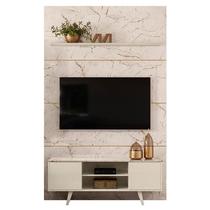 Estante Home Theater com Bancada Panorama Calacata Off White Madetec