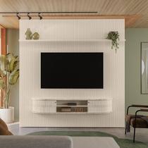 Estante Home Theater com Bancada Suspensa New Bugatti Ambiente Calacata Off White - Madetec