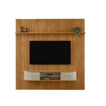 Estante Home Theater com Bancada Suspensa New Bugatti Cumaru Opala - Madetec Estante Home Theater com Bancada Suspensa New Bugatti Cumaru Opala - Madetec