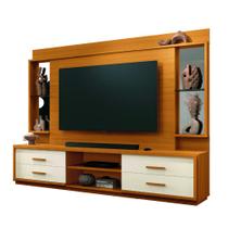 Estante Home Theater com Espelho e Vidro Para TV Até 75 Polegadas 2,40m Leni EDN