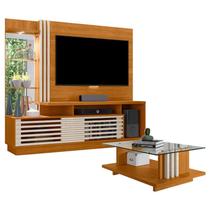 Estante Home Theater com Mesa de Centro Frizz Plus Cinamomo Off White Madetec