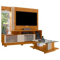 Estante Home Theater com Pés e Mesa de Centro Frizz Plus Cinamomo Off White Madetec Estante Home Theater com Pés e Mesa de Centro Frizz Plus Cinamomo Off White Madetec