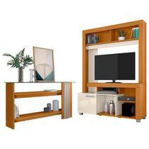 Estante Home Theater Flávia com Aparador Frizz Cinamomo Off White - Madetec Estante Home Theater Flávia com Aparador Frizz Cinamomo Off White - Madetec