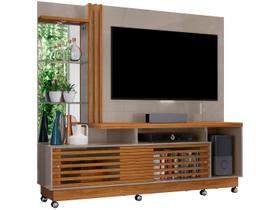 Estante Home Theater Frizz Plus Para Tv 60 Polegadas Com Rodizios Fendi / Naturale - Madetec