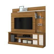 Estante Home Theater Garbo Painel para TV 55 Polegadas Naturale/ Off White - Bela Móveis