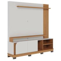 Estante Home Theater Jurerê Off White Matte Freijó Colibri