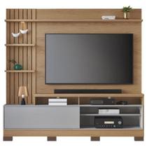 Estante Home Theater Maceió Com Pés Freijó Cinza Acetinado Colibri Estante Home Theater Maceió Com Pés Freijó Cinza Acetinado Colibri
