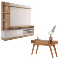 Estante Home Theater Maceió Freijó Off White Com Aparador Riviera Freijó - Colibri