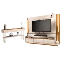 Estante Home Theater Montane e Aparador Vivant Off White Cinamomo - HB Móveis Estante Home Theater Montane e Aparador Vivant Off White Cinamomo - HB Móveis