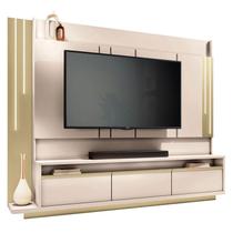Estante Home Theater Montane Off White Champanhe - HB Móveis Estante Home Theater Montane Off White Champanhe - HB Móveis