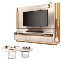 Estante Home Theater Montane Off White Cinamomo E Kit Mesa De Centro Sky Off White - Hb Móveis Estante Home Theater Montane Off White Cinamomo E Kit Mesa De Centro Sky Off White - Hb Móveis