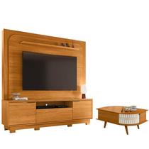 Estante Home Theater Nilo com Pés Cinamomo com Mesa de Centro Indianápolis Cinamomo Off White - Madetec Estante Home Theater Nilo com Pés Cinamomo com Mesa de Centro Indianápolis Cinamomo Off White - Madetec
