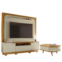 Estante Home Theater Nilo com Pés com Mesa de Centro Indianápolis Cumaru Opala - Madetec Estante Home Theater Nilo com Pés com Mesa de Centro Indianápolis Cumaru Opala - Madetec
